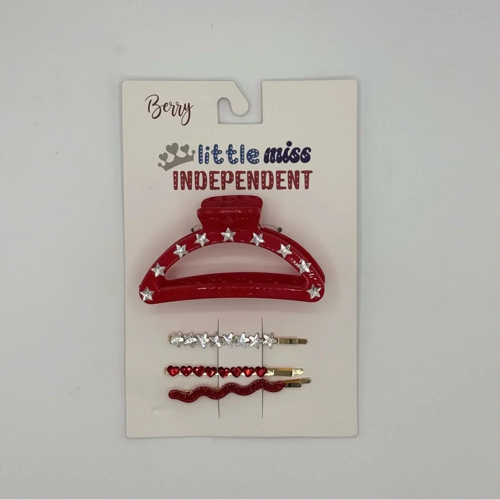 6 PC Berry Patriotic Hair Accessories Bundle NEW